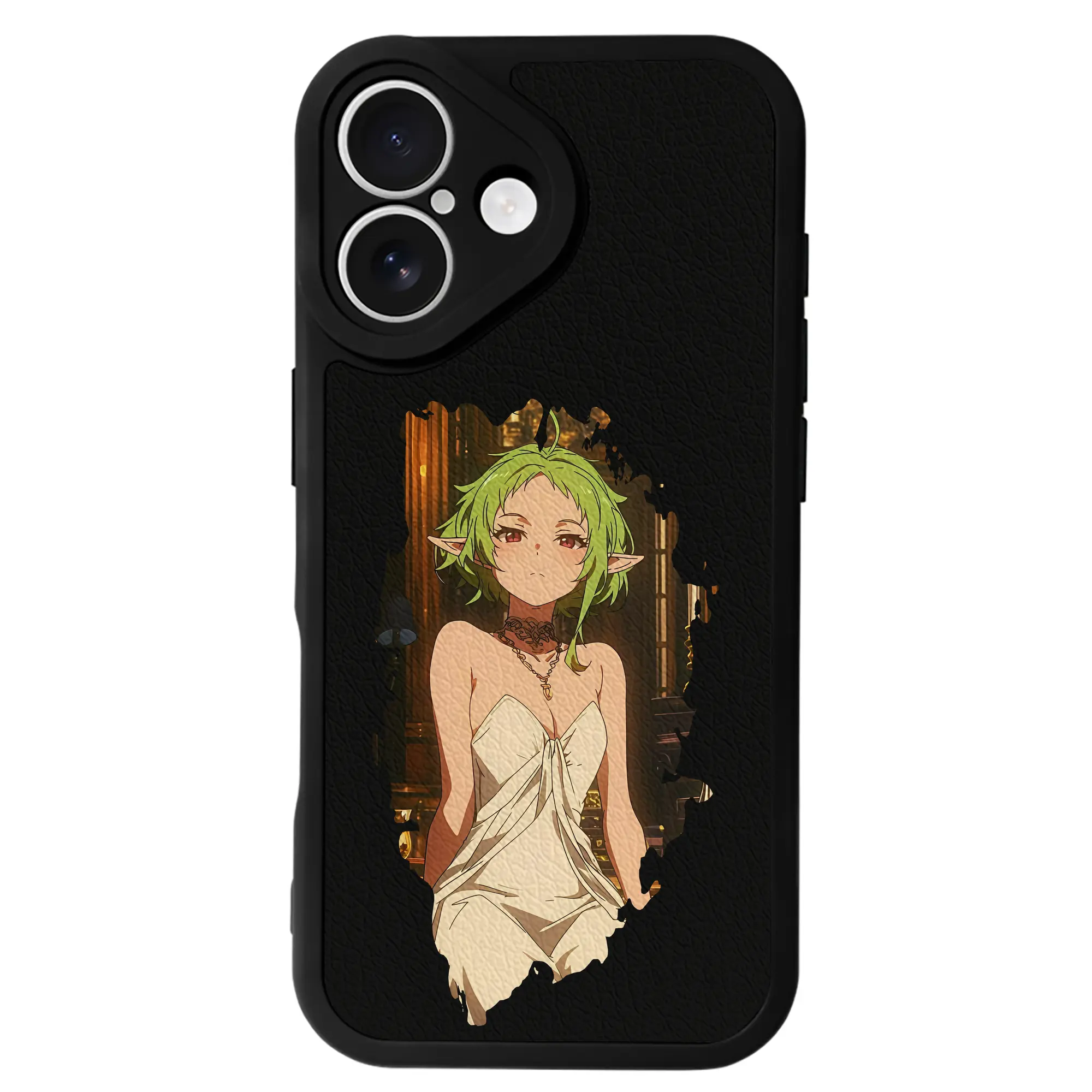 無職転生 グッズ,シルフィエット - IPhone 16シリーズ対応 ・ シリコンスマホケース ・ レザー調 ・ 高精度フィット ・ 耐衝撃 ・ ワイヤレス充電対応 ・ 精密カット